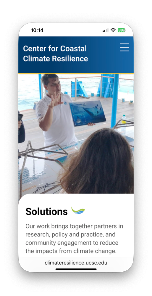 Solutions mobile screen